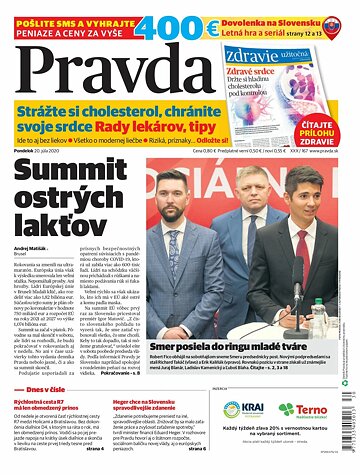 Obálka e-magazínu Pravda 20. 7. 2020