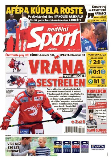 Obálka e-magazínu Nedělní Sport 21.3.2021