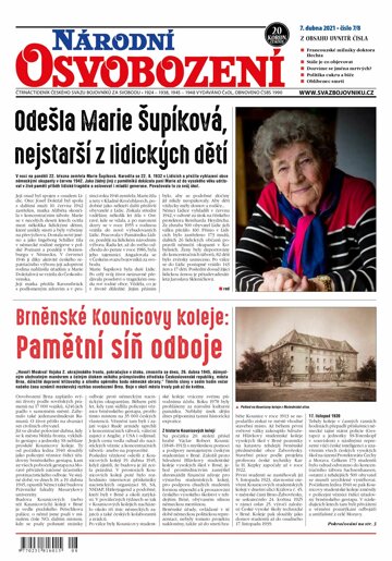 Obálka e-magazínu Národní Osvobození 7-8/2021