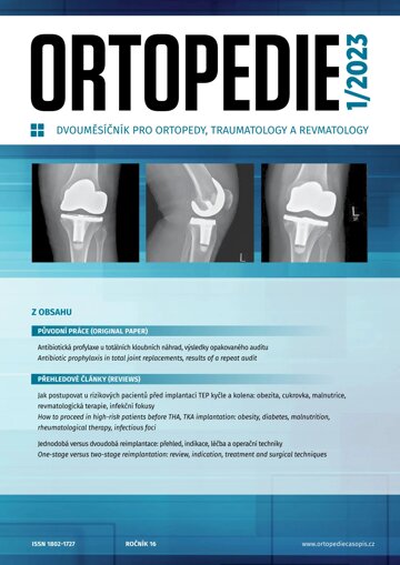 Obálka e-magazínu Ortopedie 1/2023