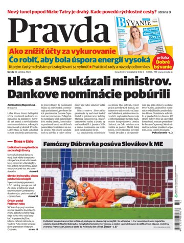 Obálka e-magazínu Pravda 18. 10. 2023