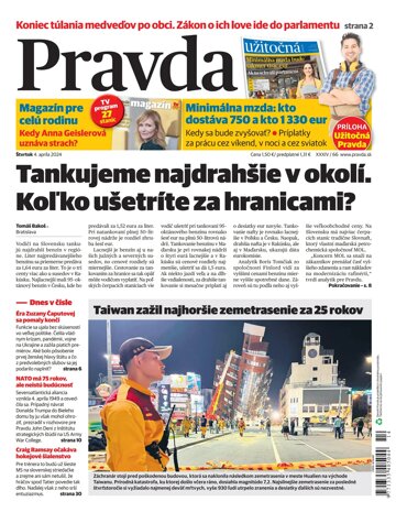 Obálka e-magazínu Pravda 04. 04. 2024