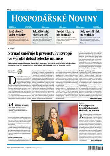Obálka e-magazínu Hospodářské noviny 074 - 15.4.2025