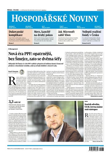 Obálka e-magazínu Hospodářské noviny 087 - 7.5.2025