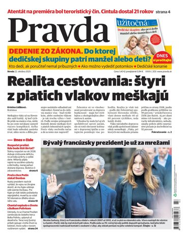 Obálka e-magazínu Pravda 22. 10. 2025