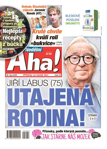 Obálka e-magazínu Nedělní AHA! 26.10.2025