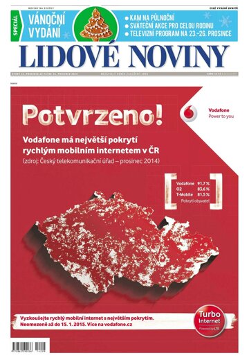 Obálka e-magazínu Lidové noviny 23.12.2014