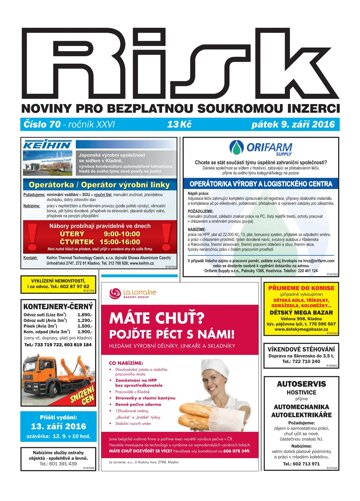Obálka e-magazínu Risk 70/2016