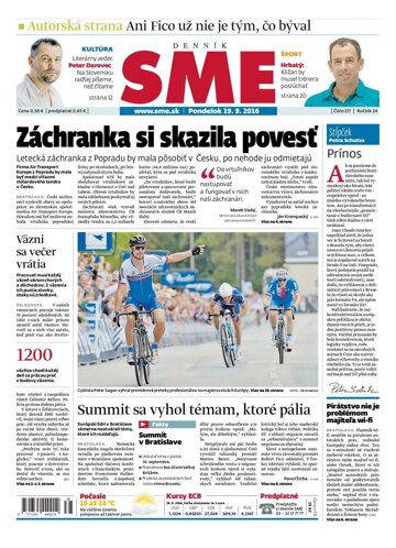 Obálka e-magazínu SME 19.9.2016