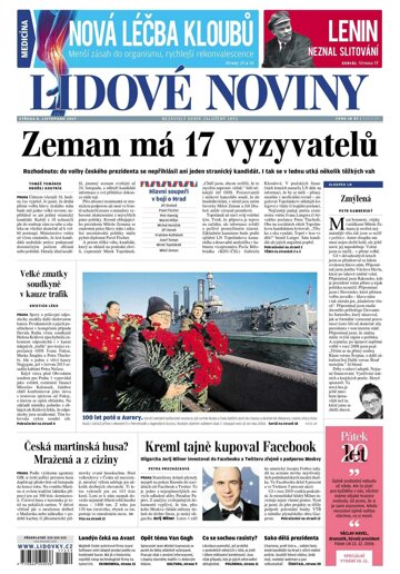 Obálka e-magazínu Lidové noviny 8.11.2017