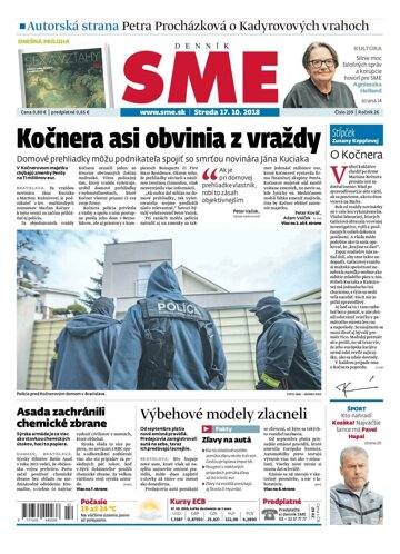 Obálka e-magazínu SME 17.10.2018