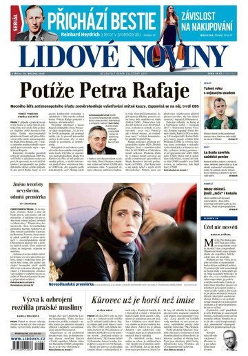 Obálka e-magazínu Lidové noviny 20.3.2019