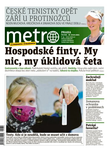 Obálka e-magazínu deník METRO 18.2.2021