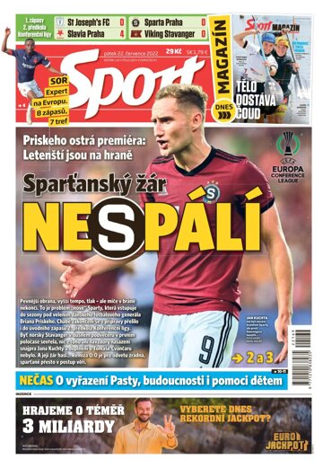 Obálka e-magazínu Sport 22.7.2022