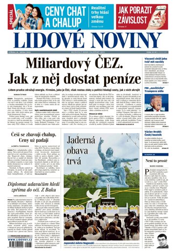 Obálka e-magazínu Lidové noviny 10.8.2022