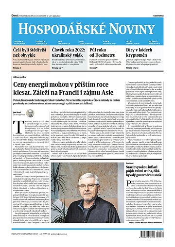 Obálka e-magazínu Hospodářské noviny 249 - 27.12.2022
