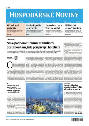 Obálka e-magazínu Hospodářské noviny 127 - 3.7.2023