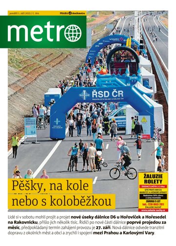 Obálka e-magazínu deník METRO 1.9.2025