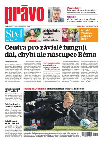 Obálka e-magazínu Deník Právo 4.8.2026