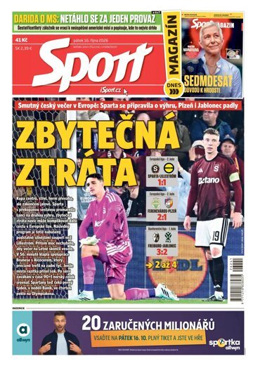 Obálka e-magazínu Sport 16.10.2026