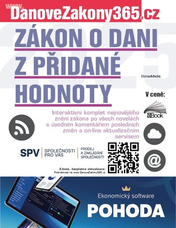 Obálka knihy Zákon o dani z přidané hodnoty 2025 s úvodním komentářem změn