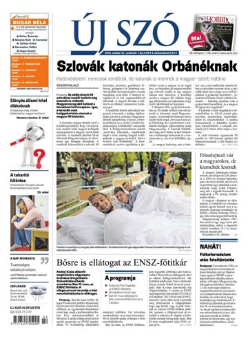 Obálka e-magazínu Új Szó 15.10.2015