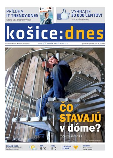 Obálka e-magazínu košice:dnes 22.4.2016