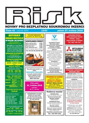 Obálka e-magazínu Risk 41/2016