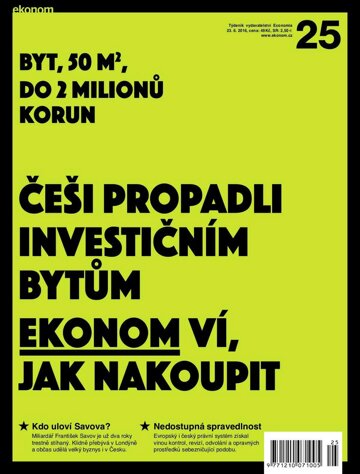 Obálka e-magazínu Ekonom 25 - 23.6.2016