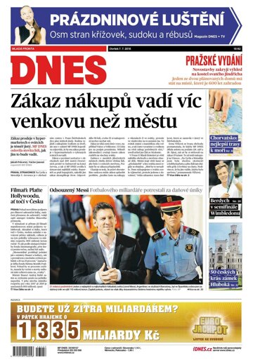 Obálka e-magazínu MF Dnes 7.7.2016