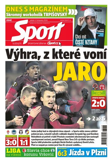 Obálka e-magazínu Sport 4.11.2016