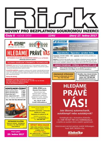 Obálka e-magazínu Risk 5/2017