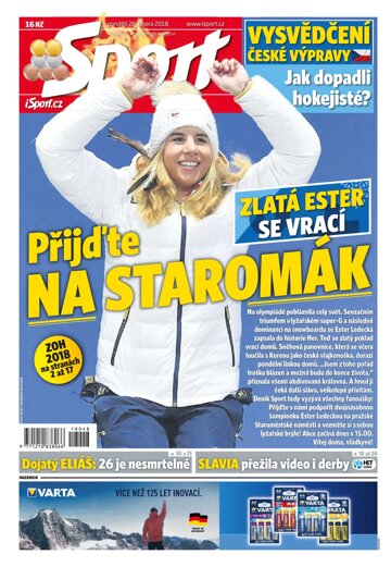 Obálka e-magazínu Sport 26.2.2018