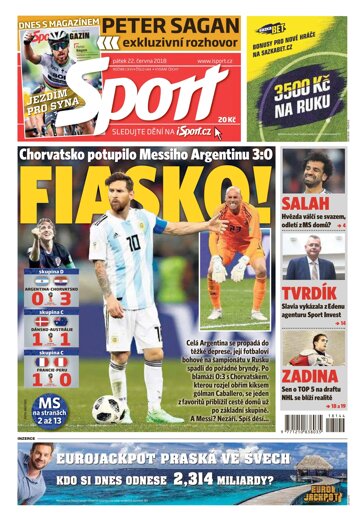 Obálka e-magazínu Sport 22.6.2018