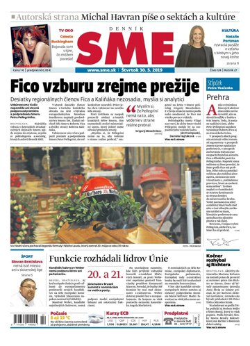 Obálka e-magazínu SME 30.5.2019