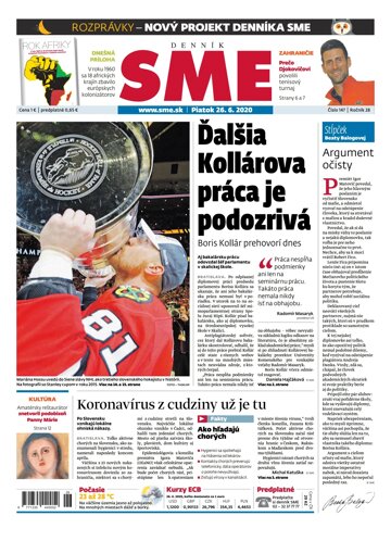 Obálka e-magazínu SME 26.6.2020.