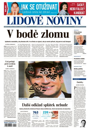 Obálka e-magazínu Lidové noviny 31.10.2020