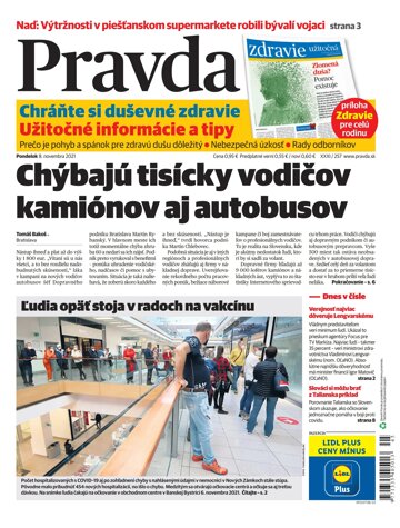 Obálka e-magazínu Pravda 8. 11. 2021