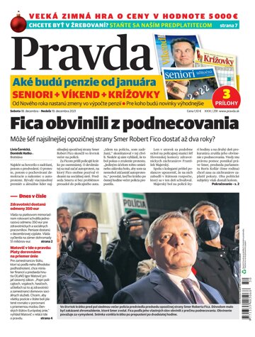 Obálka e-magazínu Pravda 18. 12. 2021