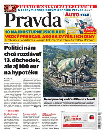 Obálka e-magazínu Pravda 13. 09. 2023