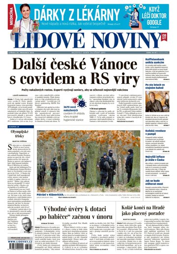 Obálka e-magazínu Lidové noviny 20.12.2023