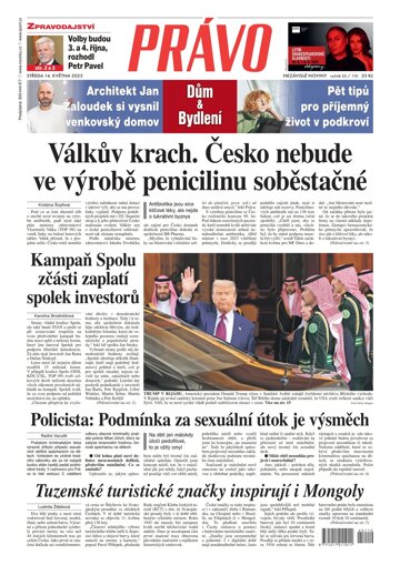 Obálka e-magazínu Deník Právo 14.5.2025