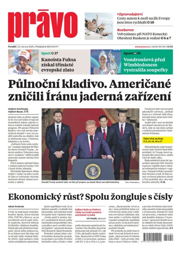 Obálka e-magazínu Deník Právo 23.6.2025
