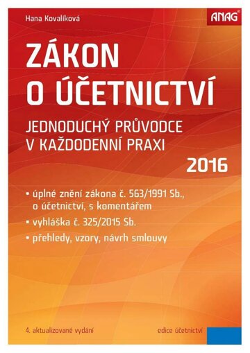 Obálka e-magazínu Zákon o účetnictví 2016 – jednoduchý průvodce v každodenní praxi