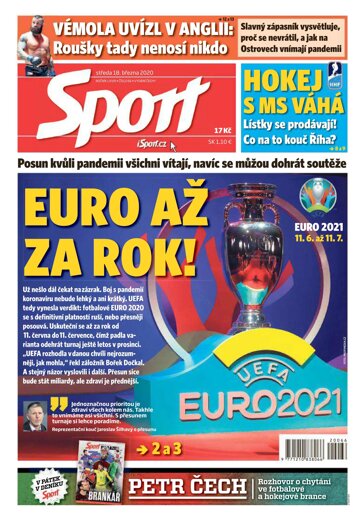 Obálka e-magazínu Sport 18.3.2020