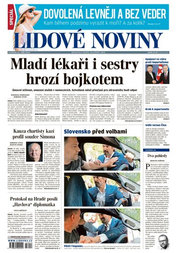 Obálka e-magazínu Lidové noviny 14.9.2023