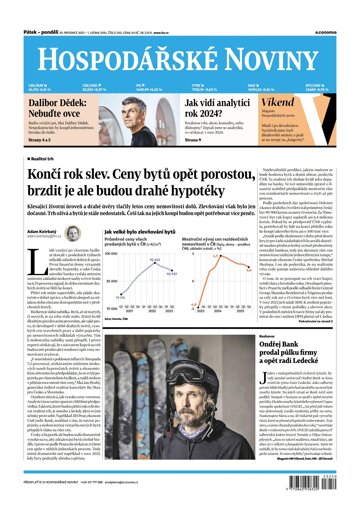 Obálka e-magazínu Hospodářské noviny 250 - 29.12.2023