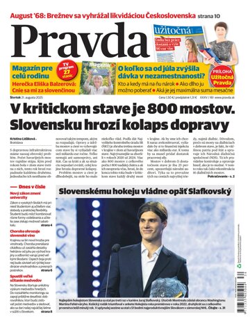 Obálka e-magazínu Pravda 21. 8. 2025