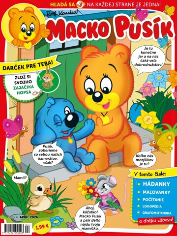 Obálka e-magazínu Macko Pusík 4/2026