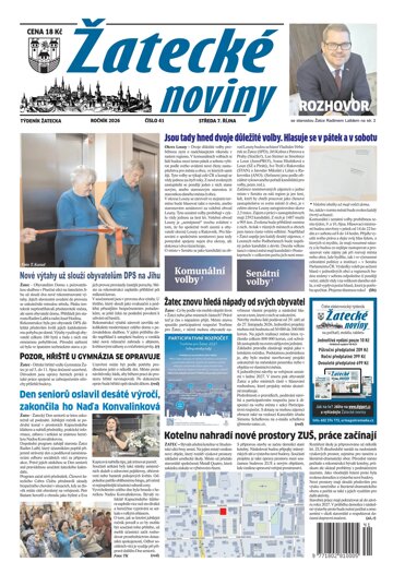 Obálka e-magazínu Žatecké noviny 41/2026